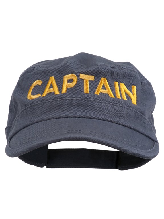 Captain Embroidered Enzyme Army Cap - Grey OSFM