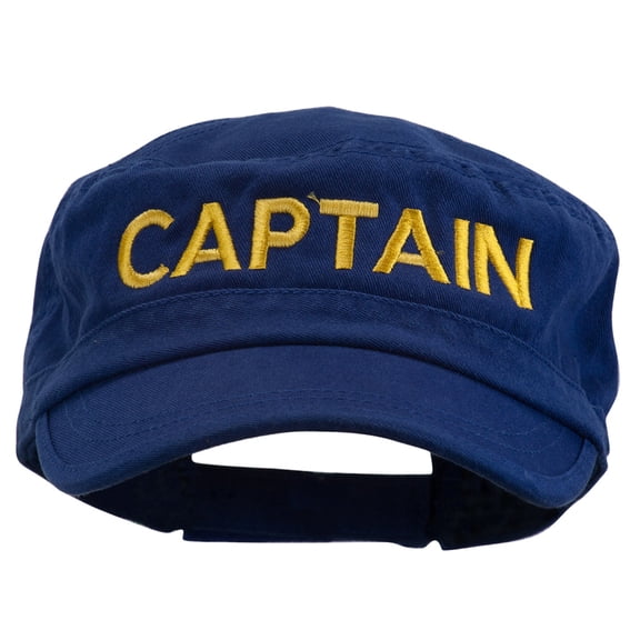 Captain Embroidered Enzyme Army Cap - Navy OSFM