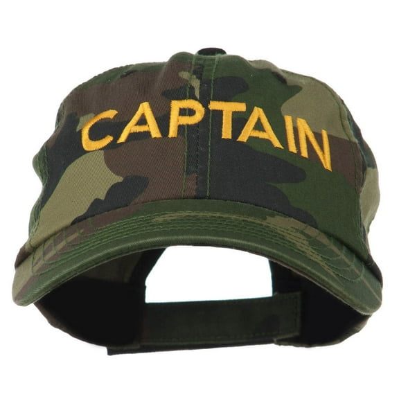 Captain Embroidered Enzyme Washed Camo Cap - Camo OSFM