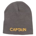 thumbnail image 1 of Captain Embroidered Short Beanie - Grey OSFM, 1 of 5