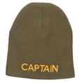 thumbnail image 1 of Captain Embroidered Short Beanie - Olive OSFM, 1 of 5
