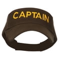 thumbnail image 1 of Captain Embroidered Strap Back Visor - Brown OSFM, 1 of 5
