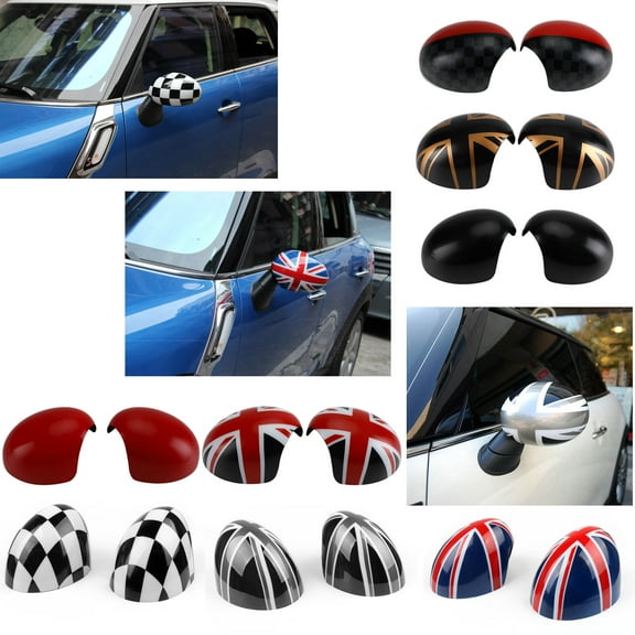 Captain Express Wing Mirror Covers for MINI Cooper R55-R61, Black, ABS