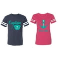 thumbnail image 1 of Captain First Mate Matching Couple Cotton Jerseys (Men Navy / Women Pink) (Men XXL / Women M), 1 of 3