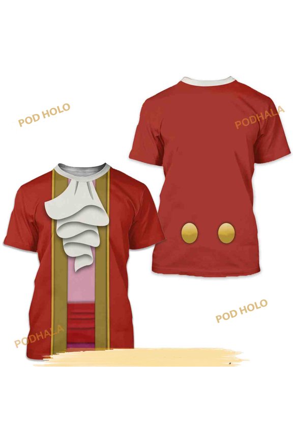 Captain Hook Costume Peter Pan 3D Shirt
