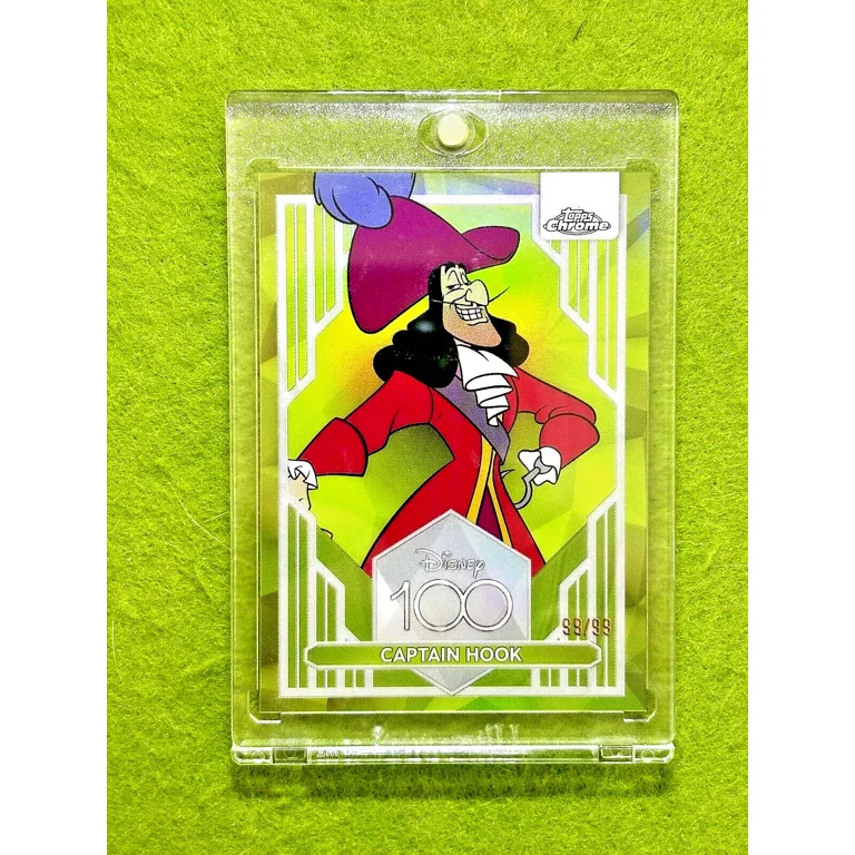 Captain Hook DISNEY 100 GREEN REFRACTOR # 99/99 CARD 2023 Topps Chrome  PETER PAN - Walmart.com