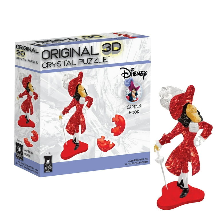 BePuzzled Captain Hook Original 3D Crystal Puzzle, Brain Teaser