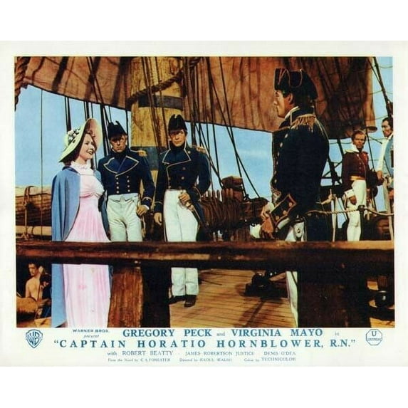 Captain Horatio Hornblower vintage art 8x10 photo Virginia Mayo Gregory Peck