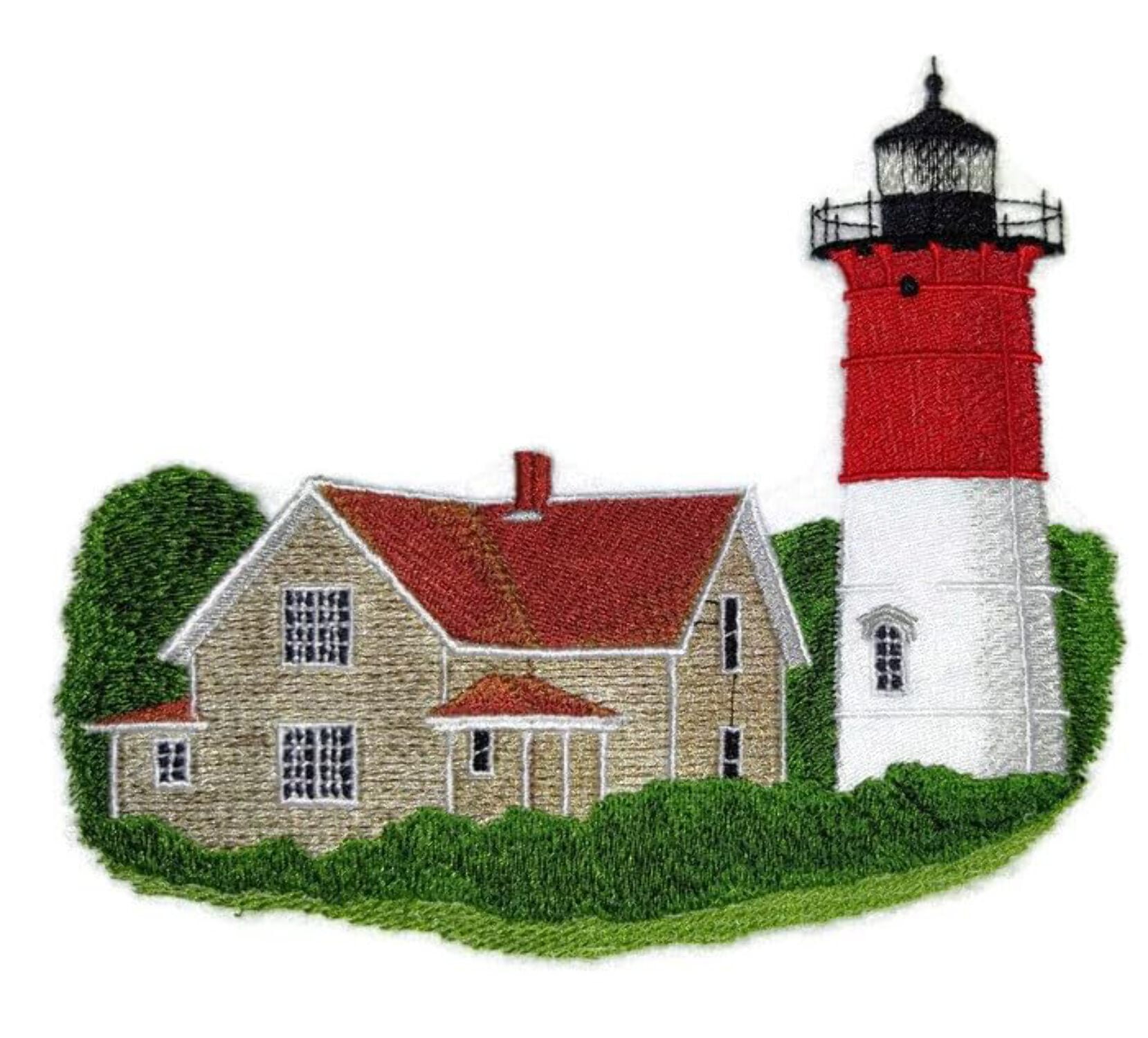Captain I See The Light Custom and Unique Lighthouse [ Nauset Lighthouse (Massachusetts) ] Embroidered Iron on/Sew Patch (6.83" x 5.84")