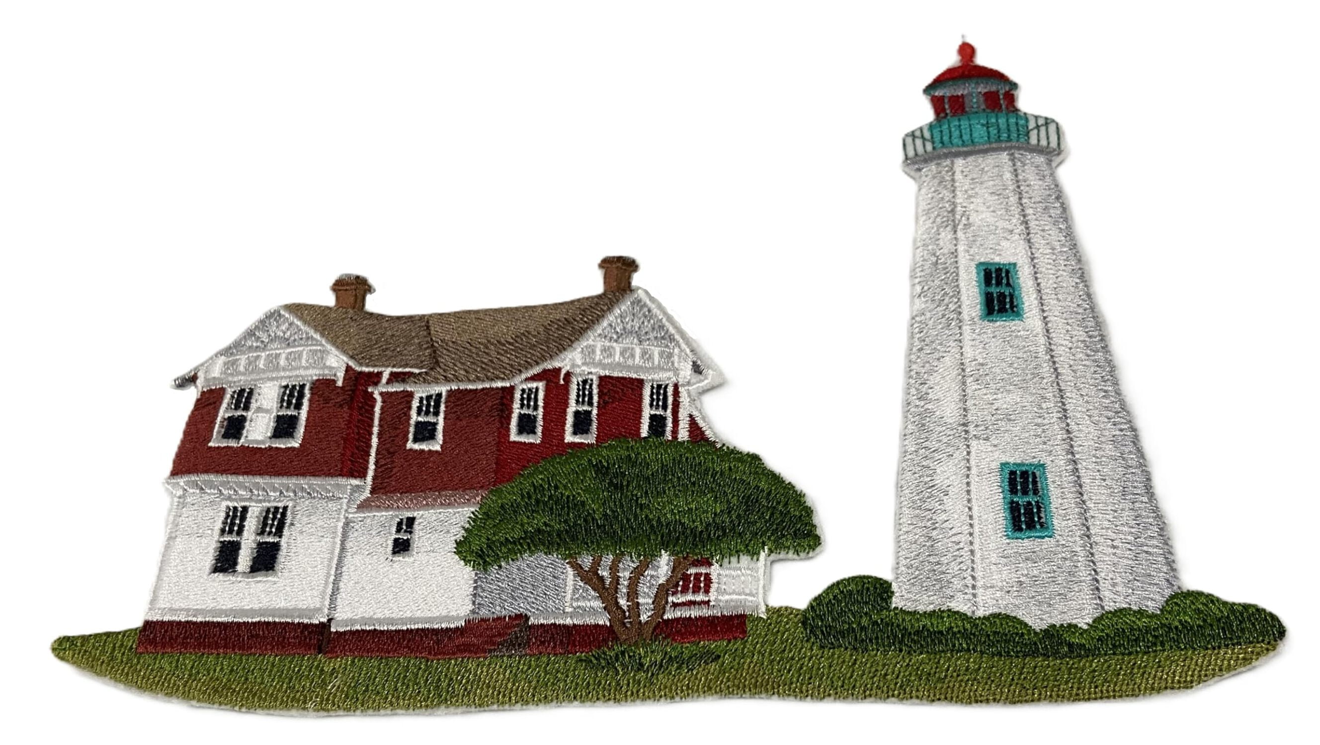 Captain I See The Light Custom and Unique Lighthouse [ Old Point Comfort Lighthouse (Virginia) ] Embroidered Iron on/Sew Patch (9.14" x 6.9")