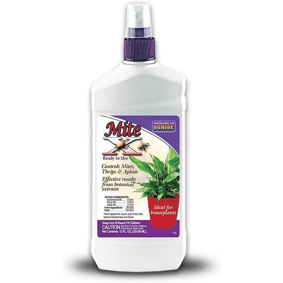Captain Jack's Mite-X for Houseplants, 12 oz Ready-to-Use Spray for Insect Control