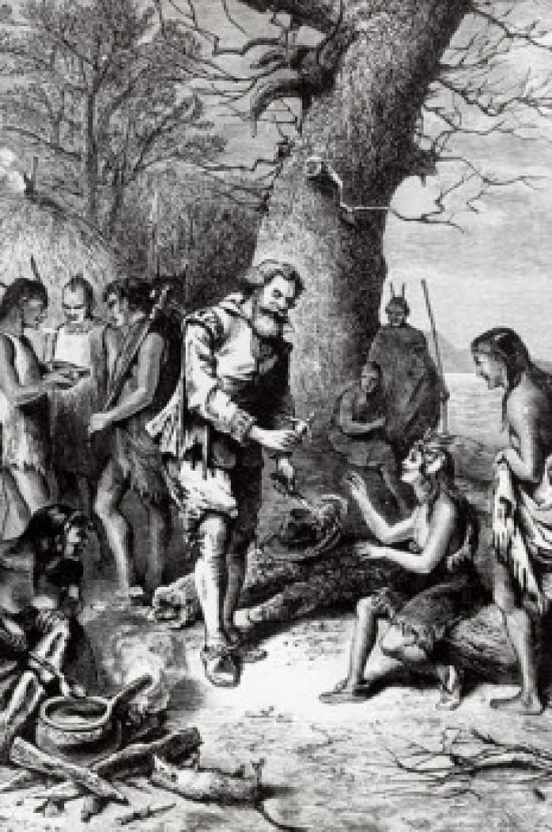 Captain John Smith Captive Among the Indians American History Canvas Art - (18 x 24)