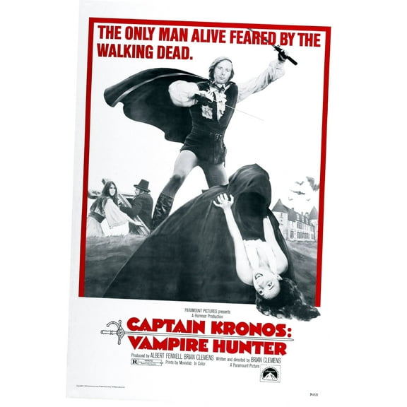 Captain Kronos Movie Poster 12x16 Print on Metal Sign 12in x 16in Square Adults Best Posters