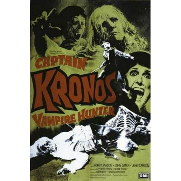 Captain Kronos Vampire Hunter Movie Poster Metal Sign 8inx 12in Metal Print 8x12 Square Adults AB Posters