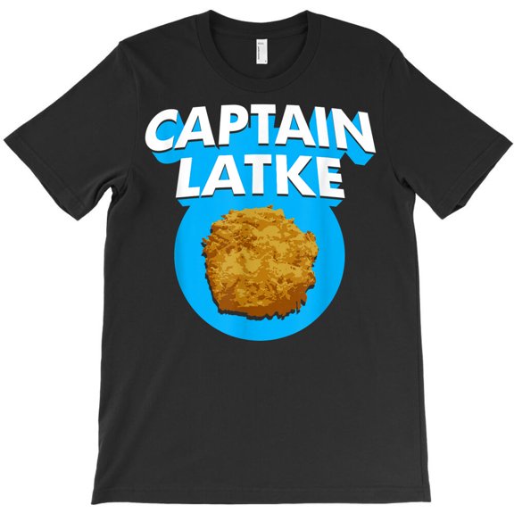 Captain Latke Hanukkah Themed Funny Jewish Holiday Graphic Design Style G33243 Unisex T-Shirt, Up to Size 5XL