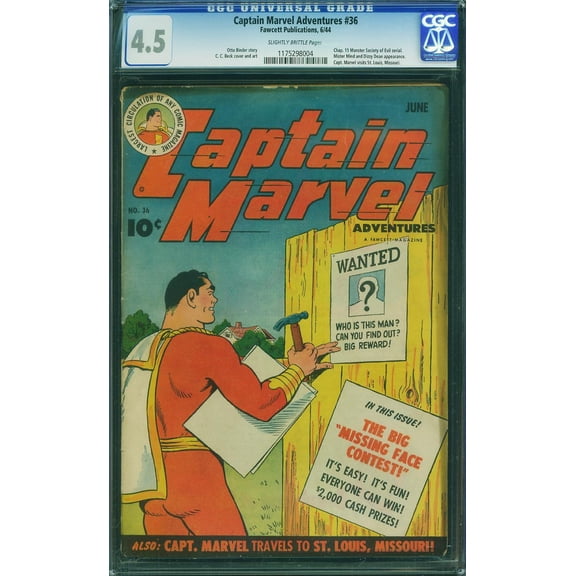 Captain Marvel Adventures #36 - CGC 4.5 Comic Book