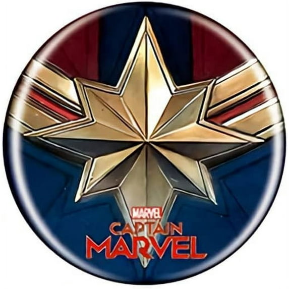 Captain Marvel Button Magnet