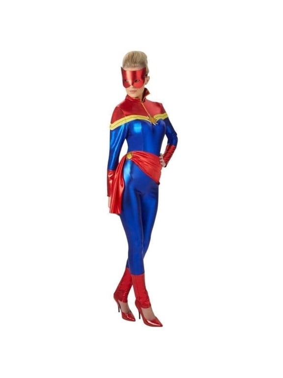 Captain Marvel Classic X Small Female Adult Blue Fancy Dress Party Book Week Halloween