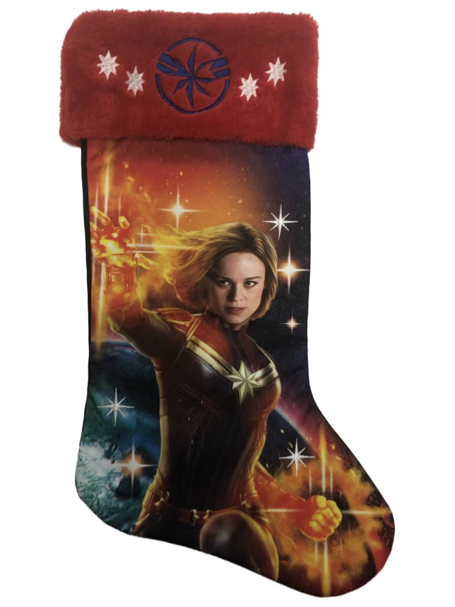 Captain Marvel Emblem Holiday Christmas Stocking