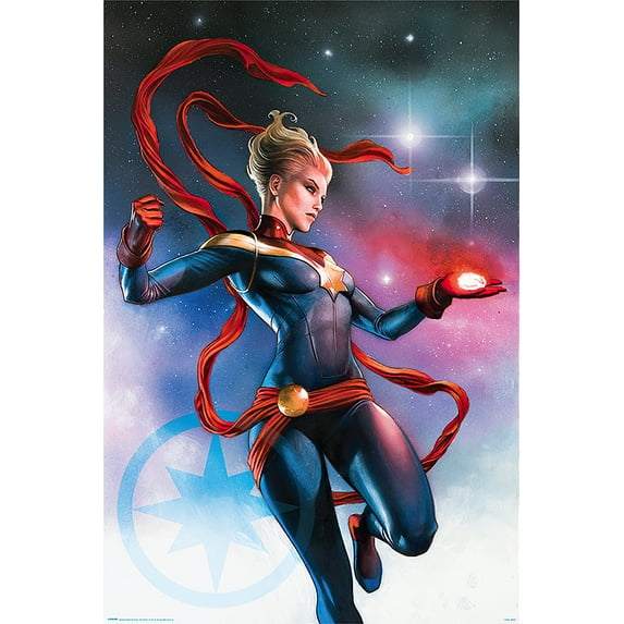 Captain Marvel - Marvel Comics Poster / Print (Galaxy) (Size: 24" X 36")