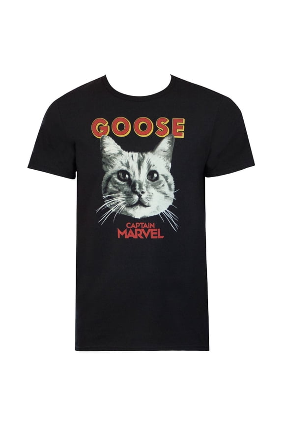 Mens T-Shirt - Goose Classic Cat Face Image (Medium)
