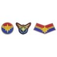 thumbnail image 1 of Captain Marvel Themed Embroidered Iron On Patch Set of 3, 1 of 1
