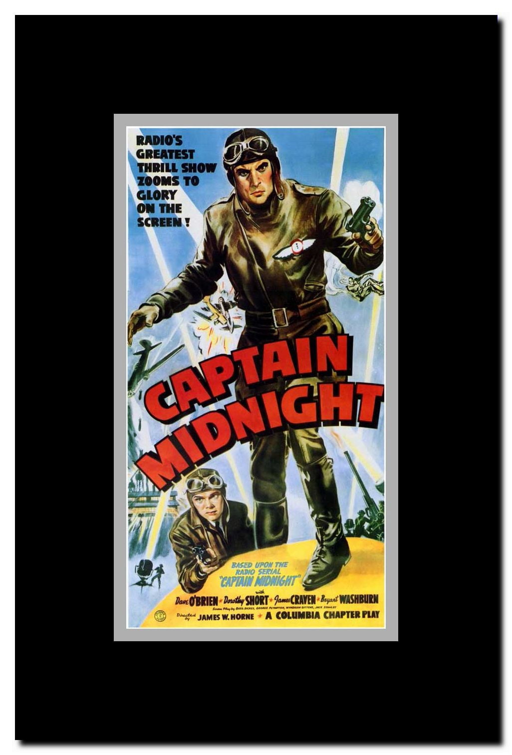 Captain Midnight Framed Movie Poster