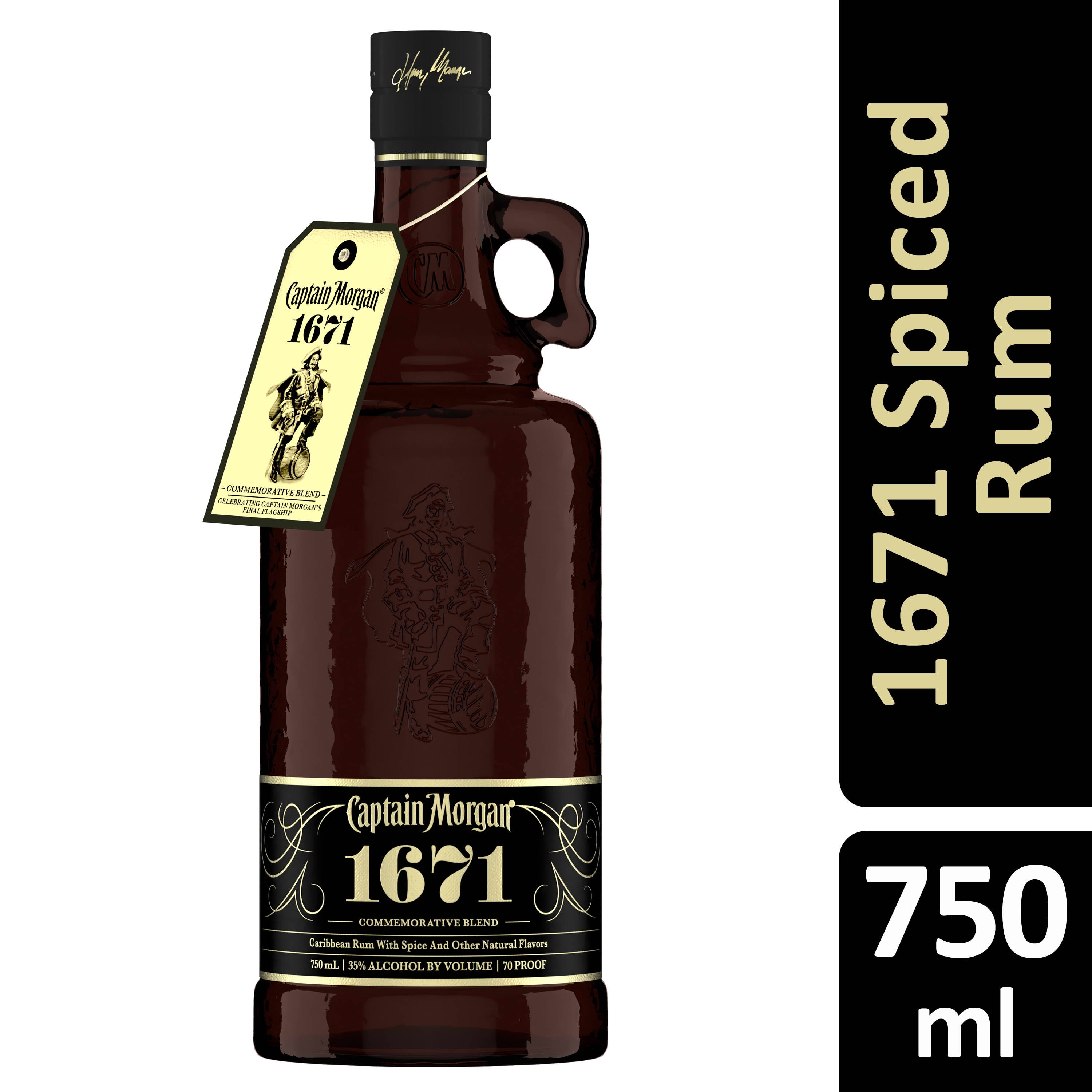 deform hævn squat Captain Morgan 1671 Spiced Rum, 750 mL, 35% ABV - Walmart.com