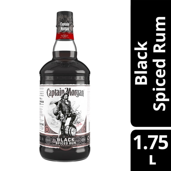Captain Morgan Black Spiced Rum, 1.75 L, 47% ABV