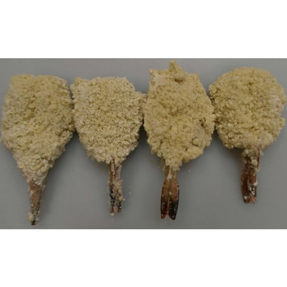 Captain Morgan Clean Tail Butterfly Breaded Shrimp - 144 per case.