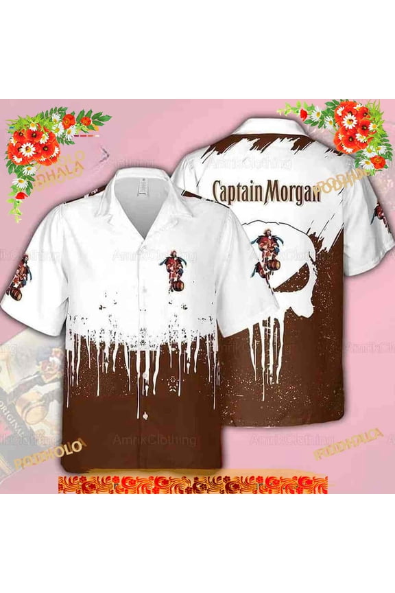 Captain Morgan Hawaiian Shirt, Rum Gift For Him, Captain Morgan Shirt