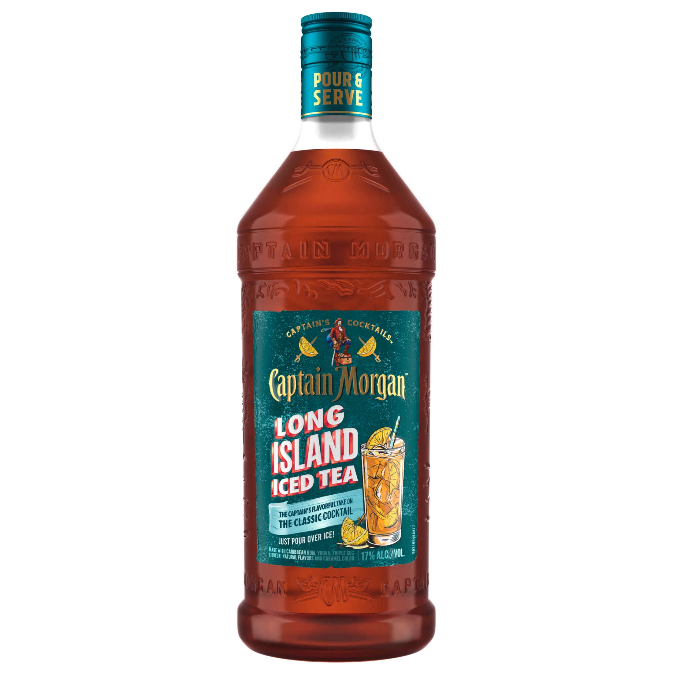 Captain Tea Captain Morgan, Long Island Iced Tea, 1.75 L Bottle, 17% ABV - Walmart.com