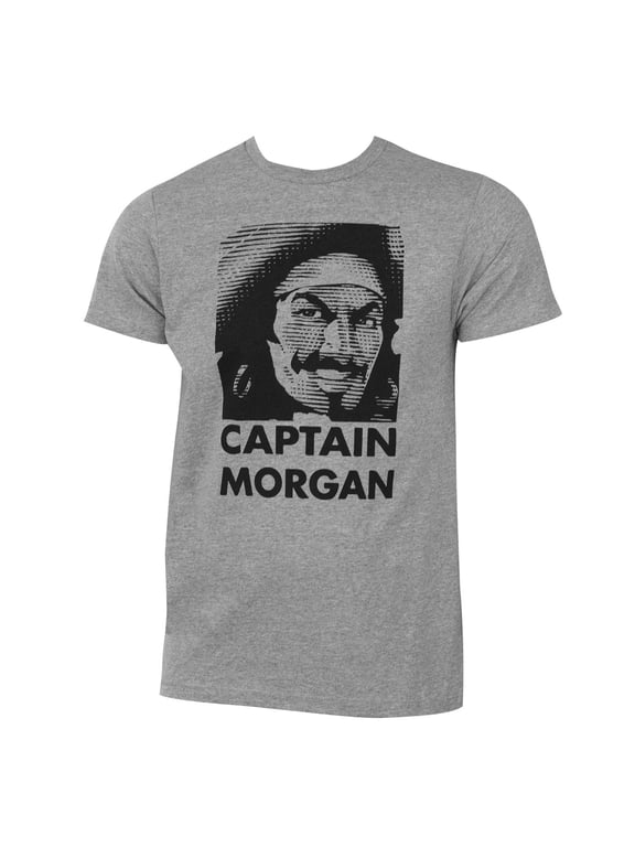 Men's Gray Pirate Logo T-Shirt-Small