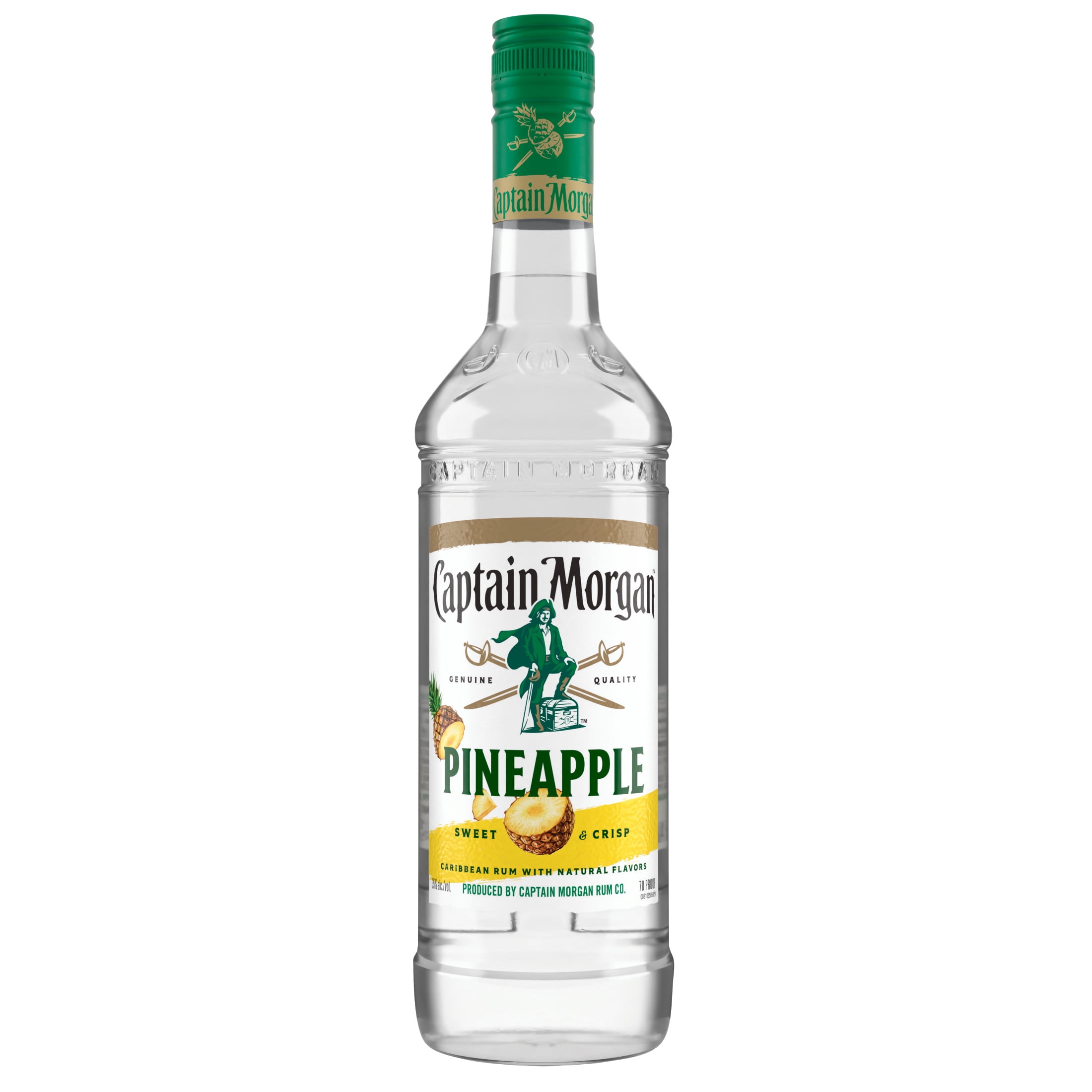 Captain Morgan Pineapple Rum, 1 L Bottle, 35% ABV - Walmart.com