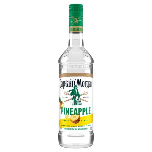 Captain Morgan Caribbean Pineapple Flavored Rum, 750 ml Bottle, 35.0% ABV