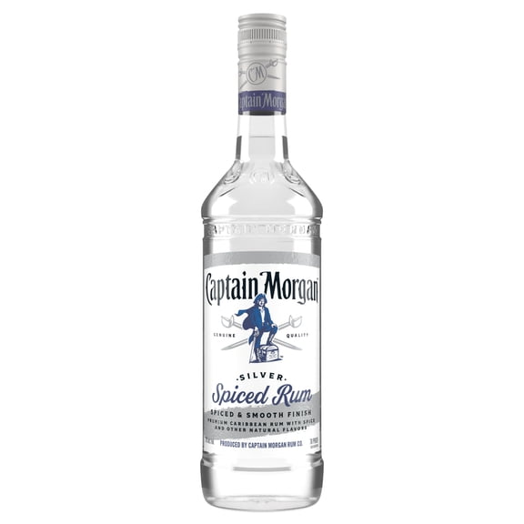 Captain Morgan Silver Spiced Rum, 750 ml Bottle, 35% ABV