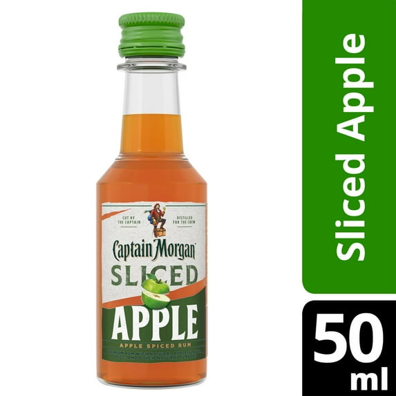 Captain Morgan Sliced Apple Spiced Rum, 50 ml Bottle, 35% ABV