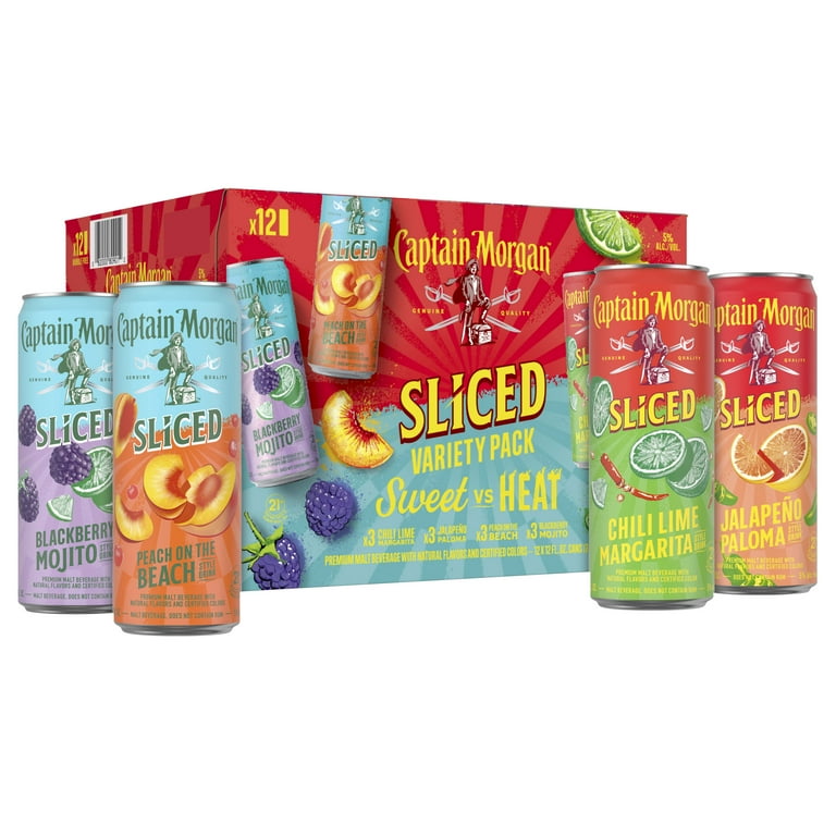 Captain Morgan Sweet Vs Heat Variety, 12 Pack Cans, 12 fl oz, 5