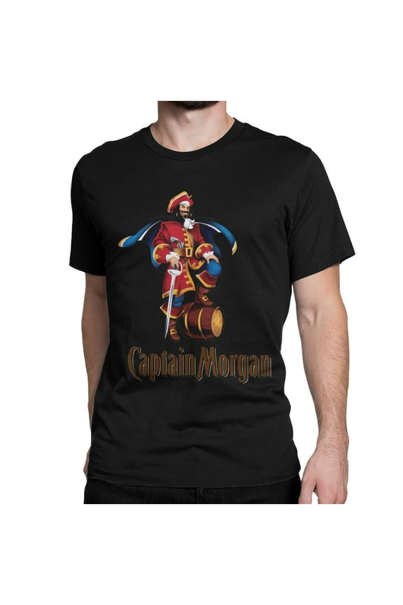 Captain Morgan T Shirts Men Women 100% Cotton Vintage T-Shirt O Neck Tees Short Sleeve Tops Summer