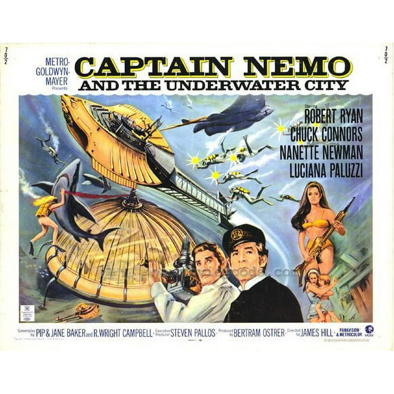 Captain Nemo and the Underwater City - movie POSTER (Half Sheet
