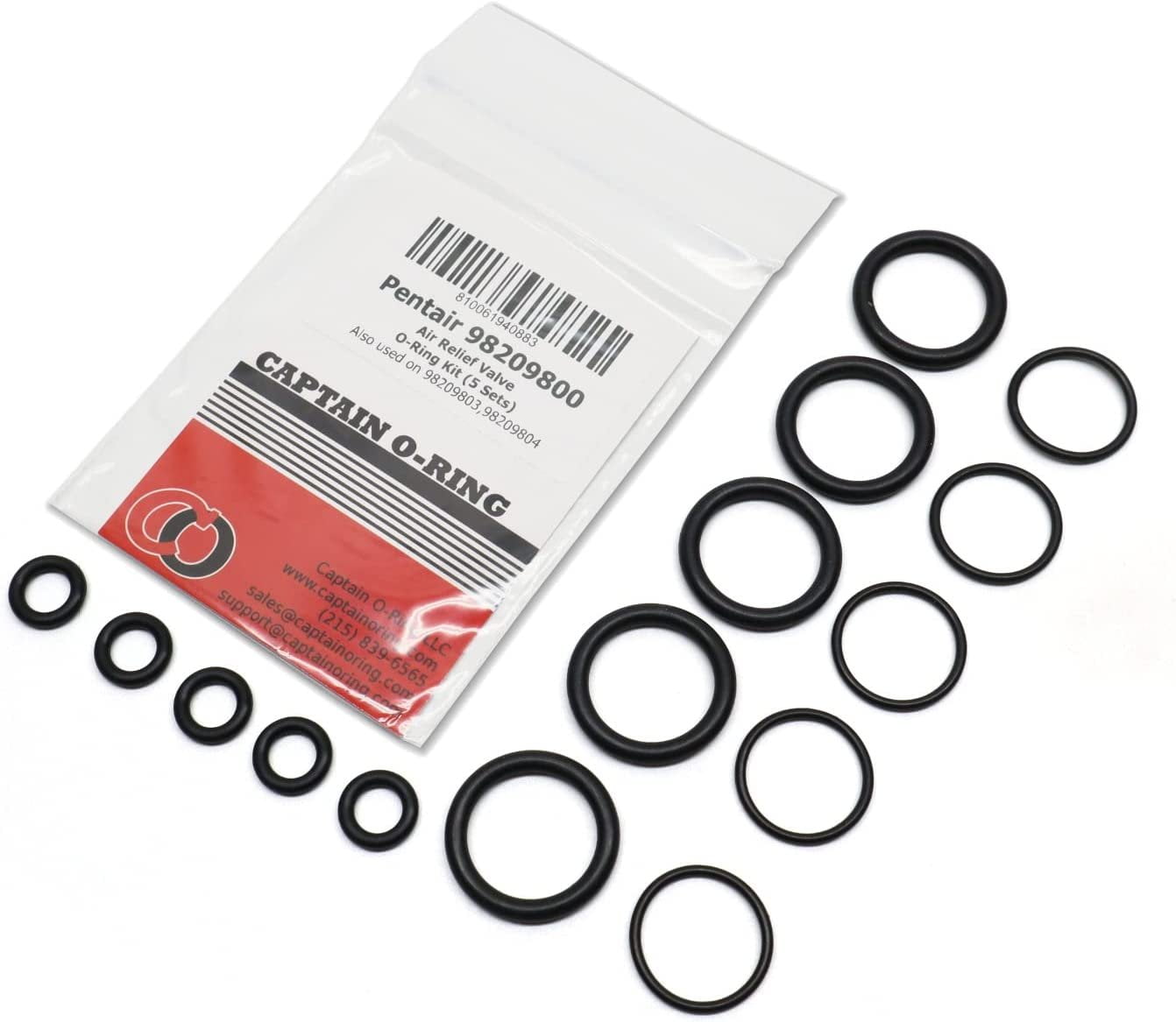 Captain ORing Oring Rebuild kit for Pentair Air Relief Valve 98209800