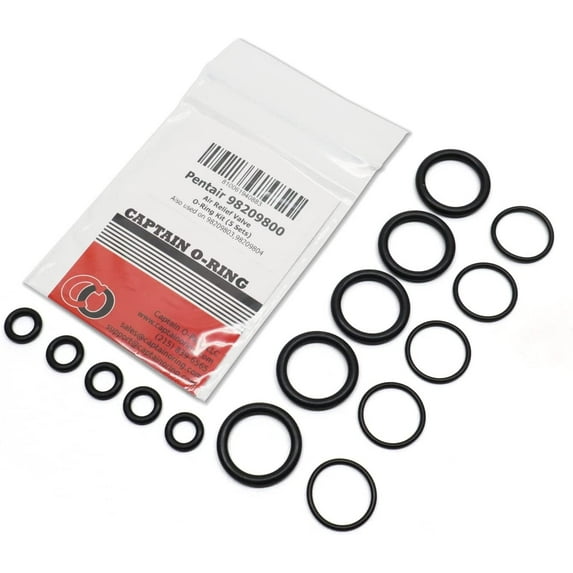 Captain O-Ring Oring Rebuild kit for Pentair Air Relief Valve 98209800/98209803 / 98209804 5 Sets, 15 O-Rings