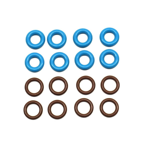 Captain O-Ring  Replacement 217-1588 Fuel Injector O-Ring Seal Kit for GM 2 Sizes, 16 Pieces