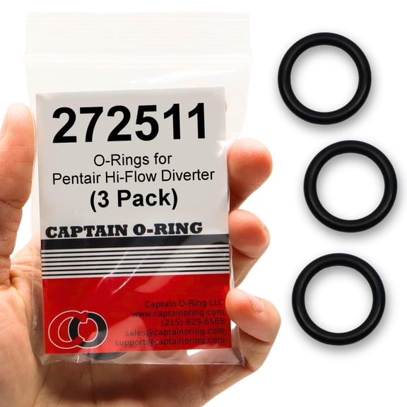 Captain O-Ring  Replacement 272511 O-Rings for Pentair Hi-Flow 1.5 Six-Way Multiport Diverter Valve Shaft 3 Pack