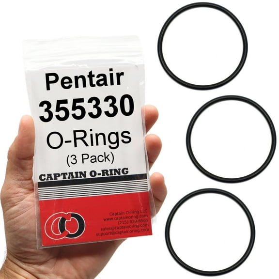 Captain O-Ring Replacement 355330 O-Ring for Pentair Filter, Skimmer, Pump 3 Pack