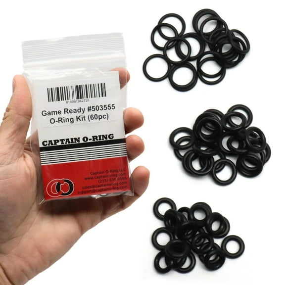 Captain O-Ring  Replacement 60pc O-Ring Set #503555 for Game Ready GRPro 2.1 Med4 Elite