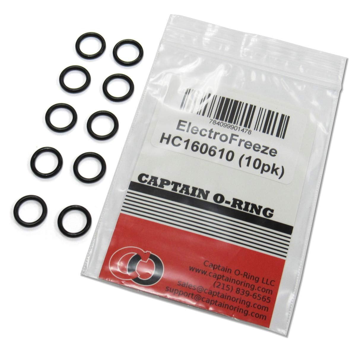 Captain O-Ring - Replacement Electro Freeze HC160610 O-Rings 10 Pack ...