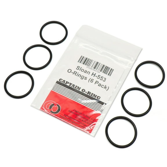 Captain O-Ring Replacement H-553/5308696 / P6000-C31 / A912809-0070A Orings for Zurn, Sloan, Royal/Regal, American Standard Flushometer Valve Tailpiece 6 Pack