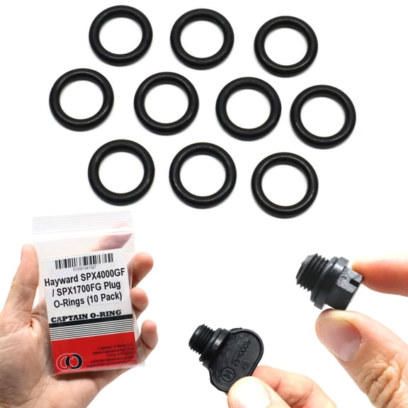 Captain O-Ring  Replacement O-Ring Gaskets for Hayward SPX4000FG, SPX1700FG Pump Filter Plug 10 Pack