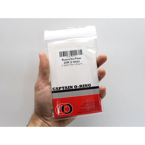 Captain O-Ring  Replacement O-Rings for Rusco/Vu-Flow Spin-Down, Sediment Trap Filters 2 Sets [Select Size .75OR, 1OR, 1.5OR, or 2OR] 2" Filter 2OR - 2 Sets